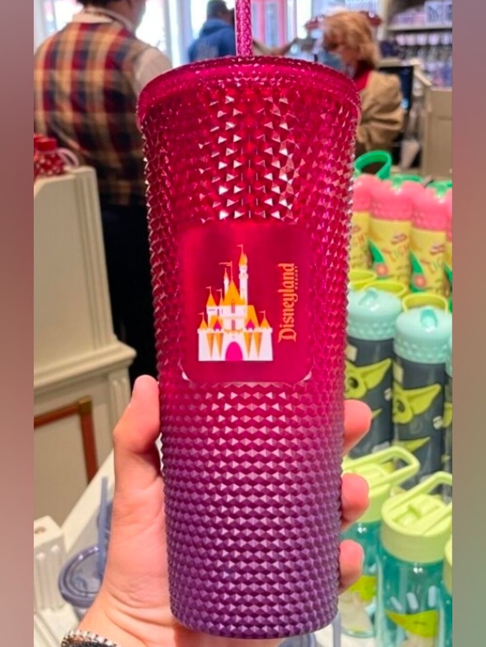 NEW! Starbucks DisneyWorld 2023 Sleeping Beauty Castle Ombre Studded Tumbler WOW